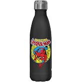 Marvel Fan Letters Stainless Steel Water Bottle – 17 Oz Double Wall Insulated – Officially Licensed Marvel Drinkware