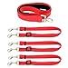 Mopaclle Pet Supplies for Dog Leashes Premium Three Way Dog Leash with Adjustable Detachable Dog Coupler for One,Two,Three Samll/Medium Dog (Red)