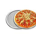 OUMOSI Seamless Rim Aluminium Mesh Pizza Screen Baking Tray Pizza Holder Screen Net Cookware Bakeware Baking Tool Pizza Tool
