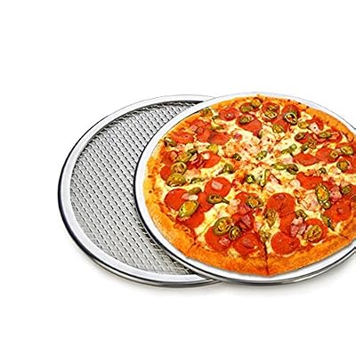 OUMOSI Seamless Rim Aluminium Mesh Pizza Screen Baking Tray Pizza Holder Screen Net Cookware Bakeware Baking Tool Pizza Tool