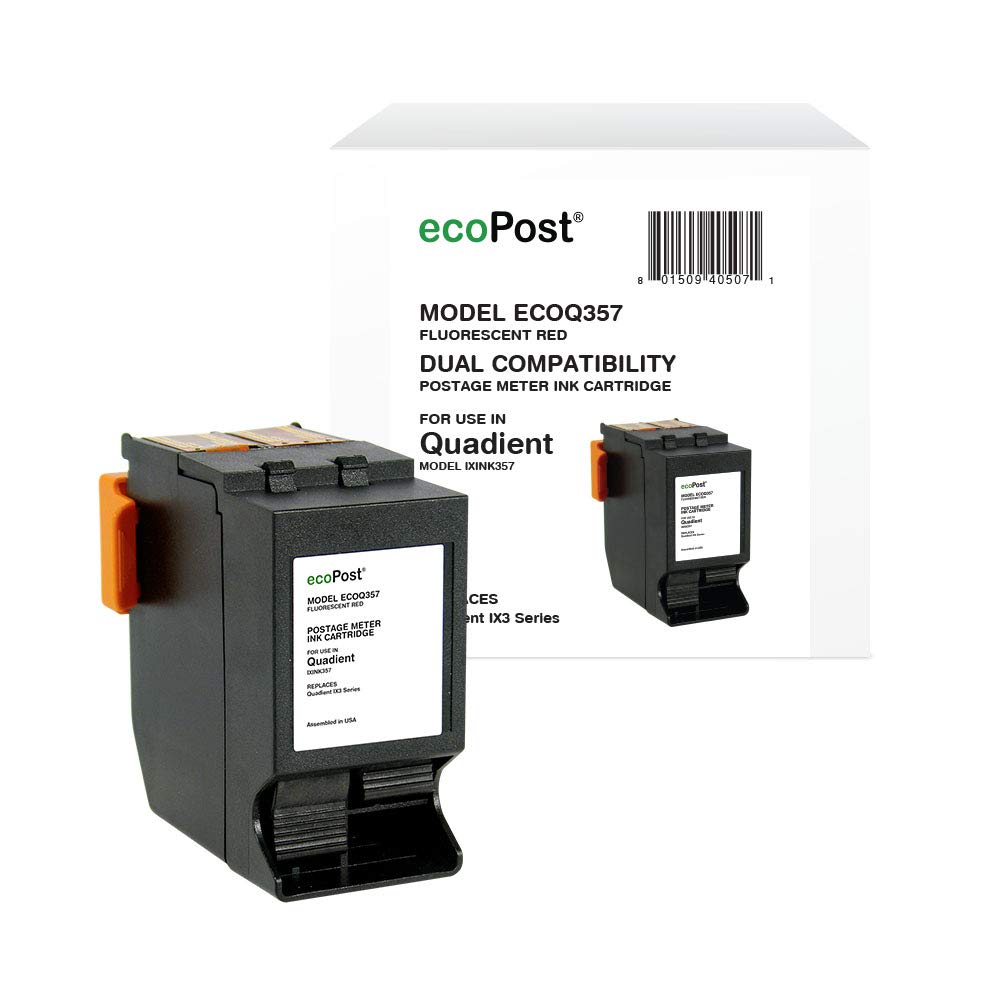 Photo 1 of Clover ecoPost Brand Replacement Postage Meter Cartridge for Quadient IXINK57HC | Red