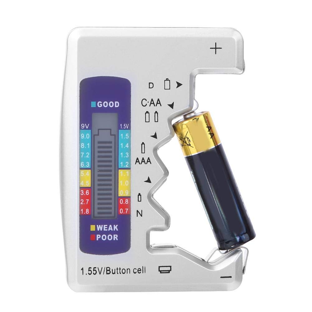 【𝐄𝐚𝐬𝐭𝐞𝐫 𝐏𝐫𝐨𝐦𝐨𝐭𝐢𝐨𝐧 】 Battery Tester Battery Capacity Level Tester Universal Digital Checker for D C AA AAA DN 9V 1.5V, New Year's Gifts
