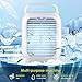 Mulandd Personal Air Conditioner Fan, Air Personal Space Cooler Small Desktop Fan Quiet Personal Table Fan Mini Evaporative Air Circulator Cooler Humidifier Bladeless Quiet for Office, Dorm, Room.