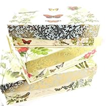 Cardboard Boxes With Lids Set of 3 nesting memories