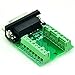 CZH-LABS Slim Right Angle D'sub Header Breakout Board, Terminal Block DSUB Connector Module (DB15 Female)