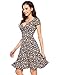 Zeagoo Women's Rayon Wrap Floral Print Flare Summer Dress