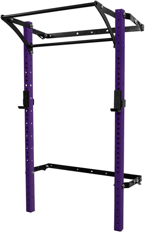 PRx Performance Profile® PRO Squat Rack 3x3 with Kipping or Multi-Grip Pull Up Bar, 7'6" or 8' Uprights As Seen On Shark Tank Wall Mounted Home Garage Gym Exercise System