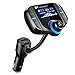Bluetooth FM Transmitter with QC 3.0, LUMAND Wireless in-Car Radio Adapter Hands Free Car Kit with 1.7 Inch Display and Dual USB Car Charger AUX Output TF Card Slot