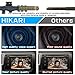 HIKARI Extremely Bright 3030 Chipset LED Bulbs for Car Interior Dome Map Door Courtesy License Plate Lights Compact Wedge T10 168 194 2825 Xenon White Pack of 10