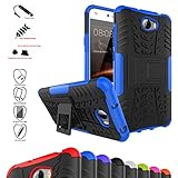 Huawei Y5 II / Y6 II Compact Case,Mama Mouth Shockproof Heavy Duty Combo Hybrid Rugged Dual Layer Grip Cover with Kickstand For Huawei Y5II / Huawei Y5 2 / Huawei Y6II Compact Smartphone,Blue