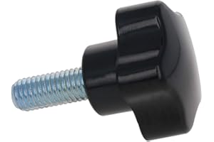 Othmro 12Pcs Black 10mm(M10) x 40mm Thread Replacement Star Hand Knob Tightening Screws
