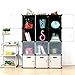 UNICOO - Multi Use DIY 12 Cube Organizer, Bookcase, Storage Cabinet, Wardrobe Closet (Regular Cube, Black)