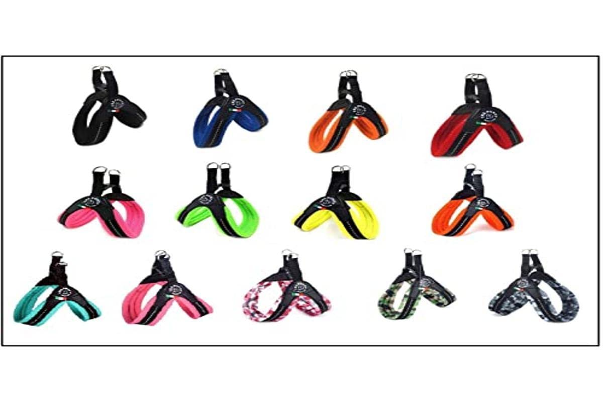 TRE PONTI Easy Fit Mesh Fix Neon Dog Harness, Size 4, Orange