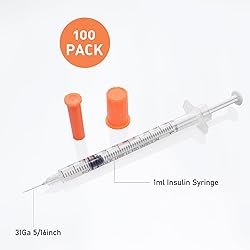 U-100 1ml 31 Gauge 5/16" Syringe, Individually