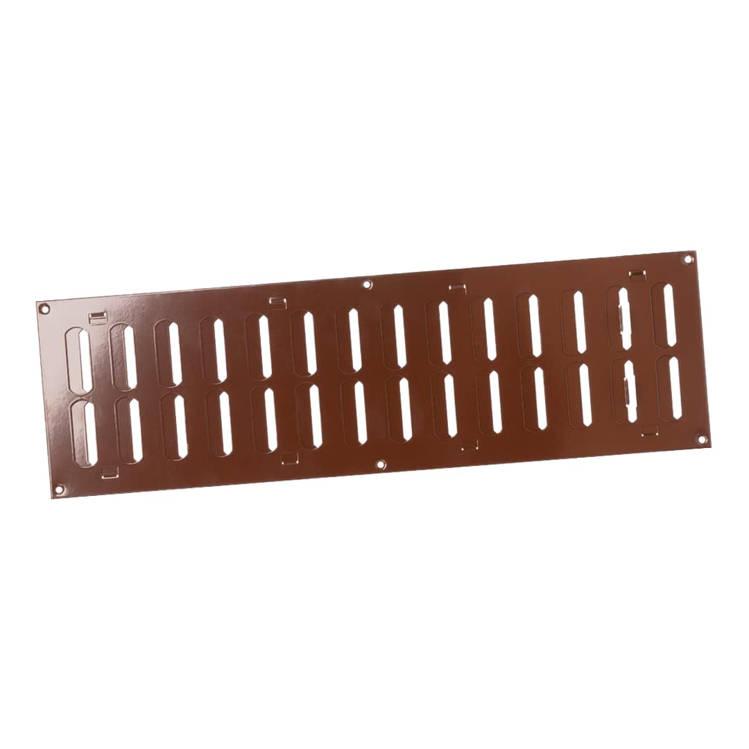 500x150mm (20x6") Sliding Grille Made of Sheet Steel – Brown Ventilation Grille Exhaust Grille