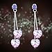 GAEA H - 2017 New Arrival Heart Present Series Original Design Sweet Hearts Crystal Drop Earrings, Long Dangle Earrings, Crystals from Swarovski Gift Wrapped GHJE015