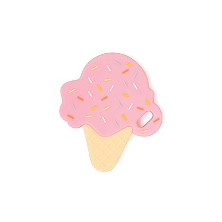 BeeBaby Infant Soft Silicone Ice Cream Teether (Pink) 100% BPA Free