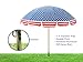 Party With Pride 8 Foot Beach Umbrella, Patriotic USA Flag, Includes Carry Bag, UV Protection From Sun, Windproof, Adjustable and Telescoping (American Flag)