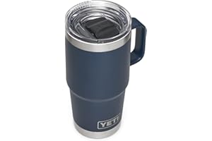 YETI Rambler 20 oz Travel Mug, Stainless Steel, Vacuum Insulated with Stronghold Lid, Navy