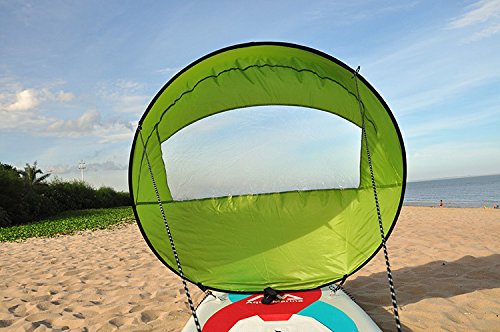AUNAZZ/Downwind Wind Sail Kit 42 inches Kayak Canoe Accessories, Easy Setup & Deploys Quickly, Compact & Portable Green