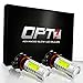 OPT7 Show Glow Plasma 5202 2504 LED Fog Light Bulbs - COB 6000K Cool White @ 420Lm per Bulb and Colors - 1 Year Warranty (Pack of 2)