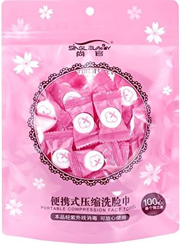 Compressed Towel,Portable Mini Disposable Compressed Towel for beauty clean face/Travel/Home/Outdoor Activities (100 pcs)
