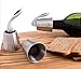 CLOSEOUT PRICE - Set of 3 Premium WINE BOTTLE STOPPERS to preserve and present your wine in style – Stainless Steel with Inner Rubber Seal