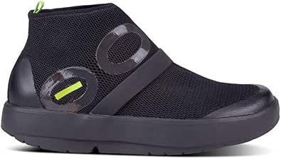 Amazon.com | OOFOS Women's OOmg High Slip-On Recovery Shoe - Color: Black - Size: 9 - Width 