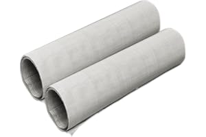 BASOTEEUO 2Pack 400 Mesh 304 Stainless Steel Woven Wire Mesh, Never Rust, Hard and Heat Resisting Wire Mesh, Fine Screen Mesh for Many Projects, 11.8 x 11.8 Inch