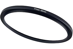 GZNLY 77mm to 82mm Step-up Adapter Rings Filter Adapter Black Metal Step Down Filter Ring Adapter Compatible with All Brand UV CPL ND Camera Lens Filter Stepping Rings (77mm-82mm)