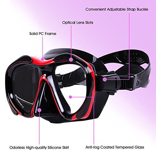 Teamyo Teyo Diving Mask, Scuba Diving Mask for Snorkeling Freediving Diving Panoramic Dive Mask