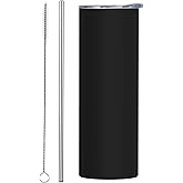 Personalized Coffee Tumbler with Picture Text Name Logo,Custom Photo 20oz Stainless Steel Tumbler with Lid And Vacuum Insulated,Travel Mug for Gifts Solid Black