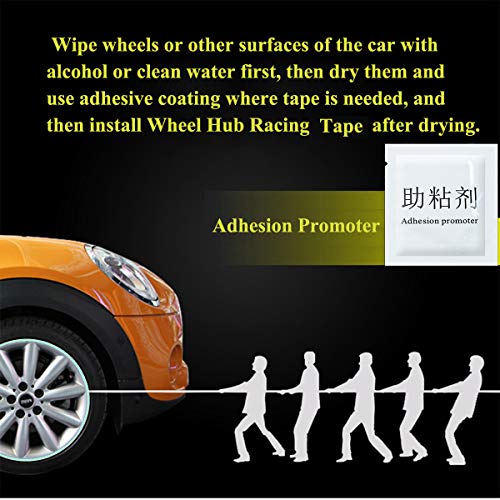Laser Reflective Copyrighted Safety Rim Tapes 18" Wheel Hub Racing Stripe Wheel Accent Rim Slip Wheel Moulding Trim Tape Stripes(Rim Size for Car Sports Bikes Motorcycle) for 4 Wheel enought