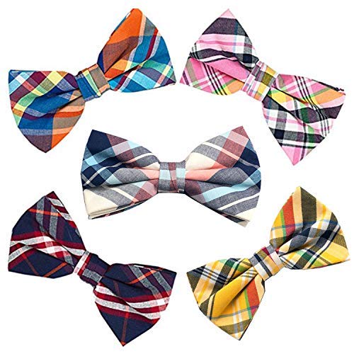 OUMUS 5 PACKS Elegant Adjustable Pre-tied Bow Ties Set, Gift Idea for Men And Boys