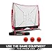 Rukket 6pc Baseball & Softball Bundle | 5x5 Hitting Net | 3 Weighted Balls | Batting, Pitching, Catching Screen with Strike Zone Target