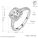 One Cent Online Eternal Love Women's 18K Rose/White Gold Plated CZ Crystal Engagement Rings Best Promise Rings Anniversary Wedding Bands for Lady Girl