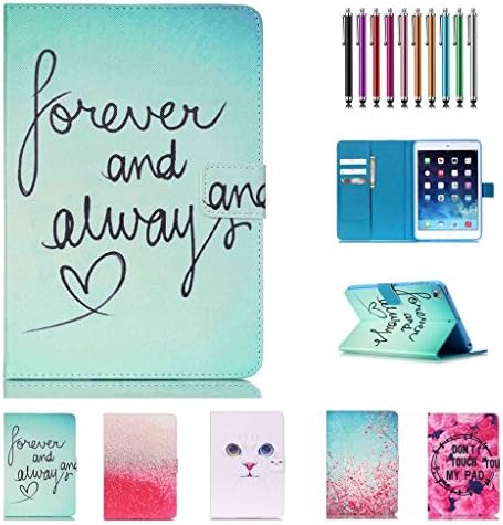 ipad Mini Case iPad Mini 2/3 Case KingCool Forever and Always Love Printed PU Leather Wallet Stand Case Cover for Apple iPad Mini 1&amp;2&amp;3
