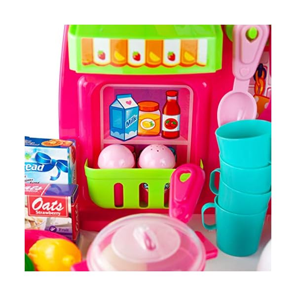 SILUK Küche,Spielküche, Kinderküche, Spielzeugküche mit vielen Zubehör – Bild 7