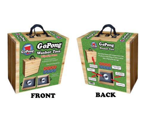 GoSports Pine Wood Washer Toss Game Set - Thumbnail 4