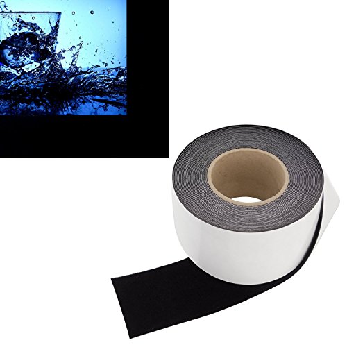 3 in x 30 ft - Vibrancy Enhancing Projector Felt Tape Border - by ConClarity - Deepest Black Ultra High Contrast Felt Tape for DIY Projector Screen Borders Absorbs Light, Brightens Image & Stops Bleed