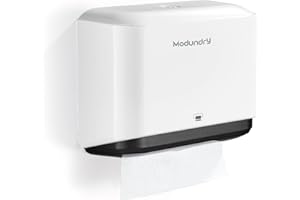 Modundry Wall Mount Paper Towel Dispensers,Commercial Multifold Tissue Dispenser with Smart Lock, Adhesive No Drilling or Screws Install,Hand Towel Holder for Bathroom,Restroom, Office, Home (White)