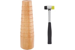 PH PandaHall Oval Bracelet Mandrel for Jewelry Making, Wooden Bracelet Mandrel Sizer Bracelets Mandrel Bangle Shaper Tool Wir