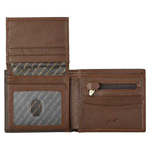 Two-Tone Genuine Leather Wallet w/"Be Strong and Courageous" Badge