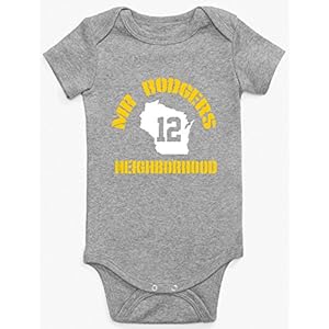 Silo Shirts GREY Green Bay “Mr Rodgers Neighborhood” Baby 1 piece 51Id 2BAK 2Bi3L