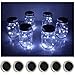 Decorman Solar Mason Jar Lid Lights, 6 Pack 10 LED Waterproof String Fairy Star Firefly Jar Lids Lights for Patio Garden Yard Lawn Party Wedding Christmas Decoration(Jars & Hangers Not Included)