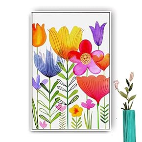 Framed Canvas Wall Art for Living Room, Bedroom Abstract House Canvas Prints for Modern Home Decoration Ready to Hang - 16"x24" inches