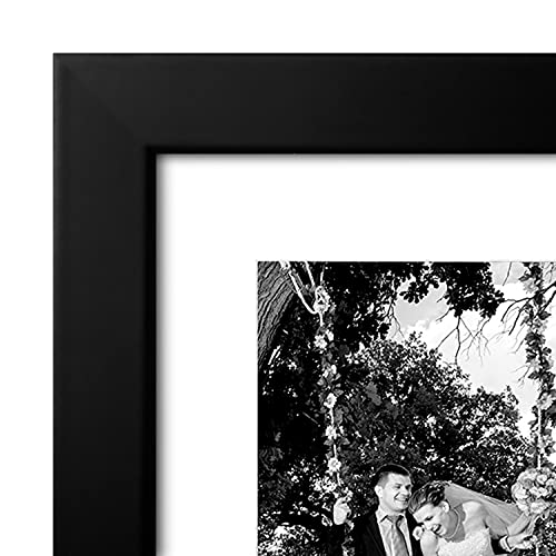 Americanflat 12x16 Picture Frame In Black Displays 8x12 With Mat Or