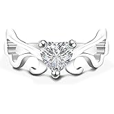JOSHLUXE Moissanite Wedding Rings 925 Sterling Silver Wedding Band for Women 1ct D Color VVS1 Lab Created Half Eternity Anniversary Rings for Her 18K White Gold Plated Size 6-8