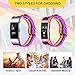 Bandmax Compatible Fitbit Charge 2 Bands Rainbow LGBT, Nylon Fitbit 2 Watch Bands Comfortable Sport Straps Accessories Mix Adjustable Metal Clasp Compatible Fitbit Charge 2(Large Size)