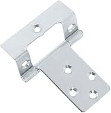 Just Accessories Large 50mm Cranked Flush Hinges Silver Cabinet Doors (4) view 2